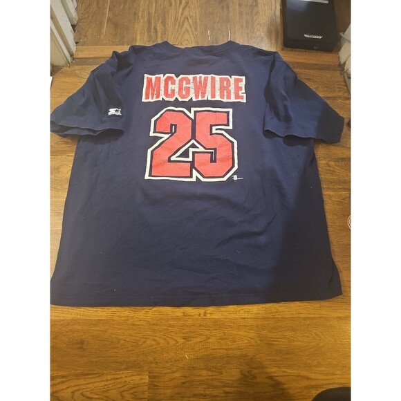 VTG 90s Mark McGwire St Louis Cardinals T-Shirt Men's XL Starter MLB Baseball - Picture 7 of 10